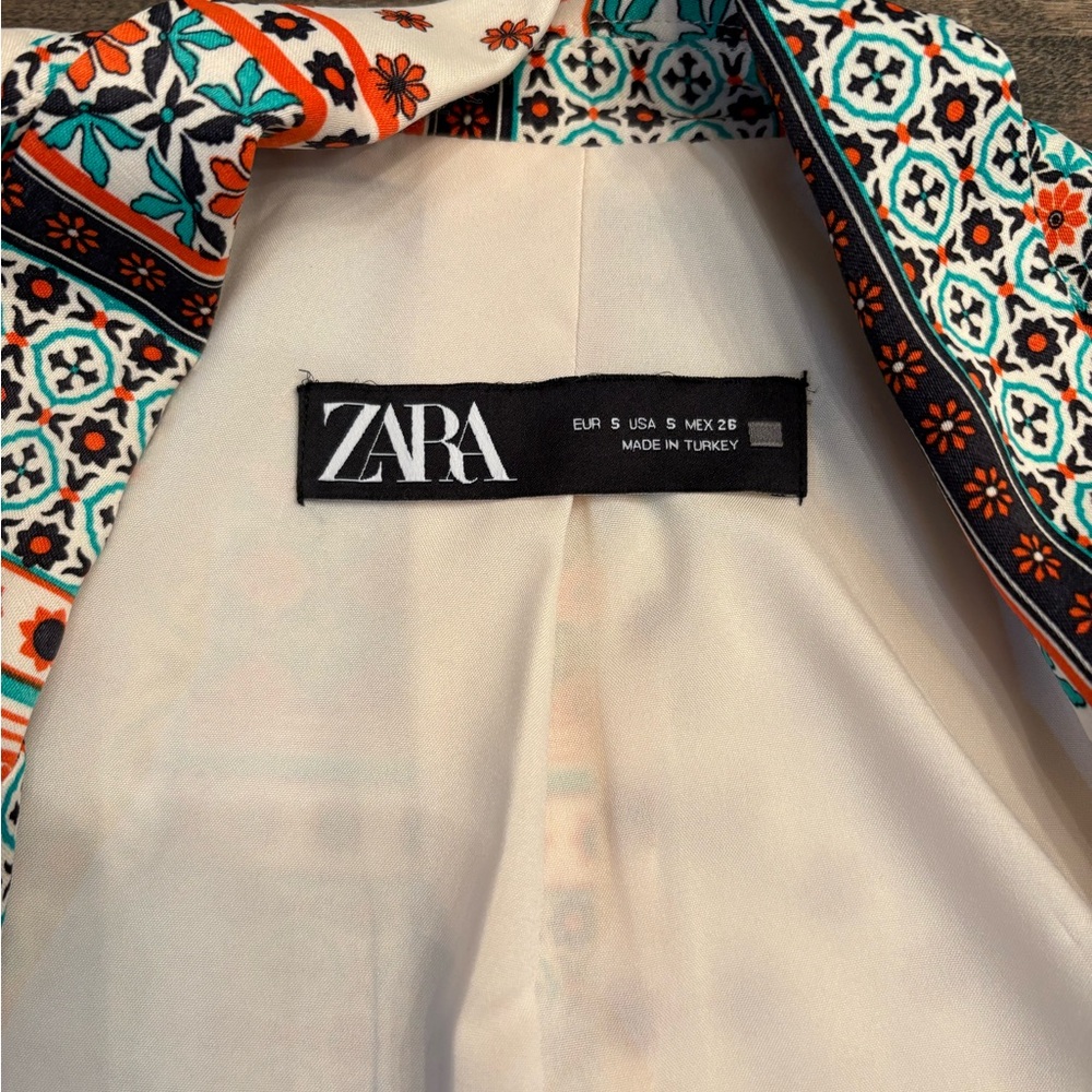 Zara Multicolor Patterned Blazer - image 3